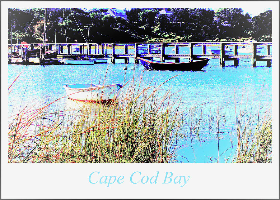 Boats in Cape Cod Bay, Digital Painting #3 Digital Art by A Macarthur Gurmankin
