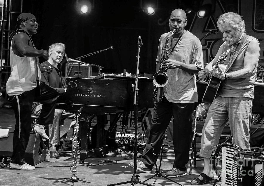 Bob Weir and Bruce Hornsby with Branford Marsalis #1 Photograph by David Oppenheimer