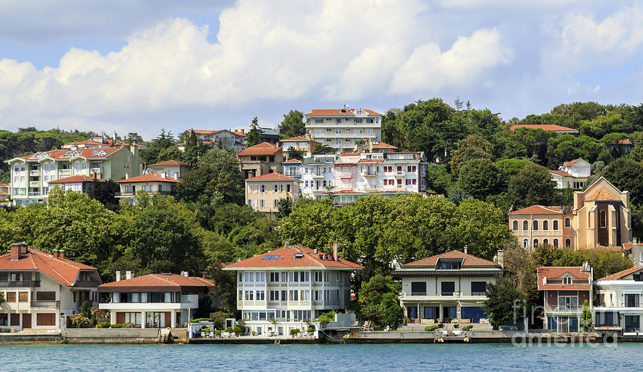 Bosphorus residential houses,Istanbul,Turkey. Photograph by Mohamed ...