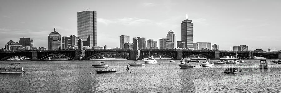 Boston Skyline Black and White Photo #3 Photograph by Paul Velgos