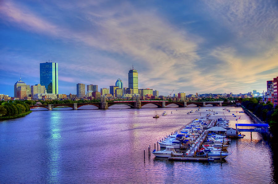 Boston Skyline Sunset #3 Photograph by Joann Vitali