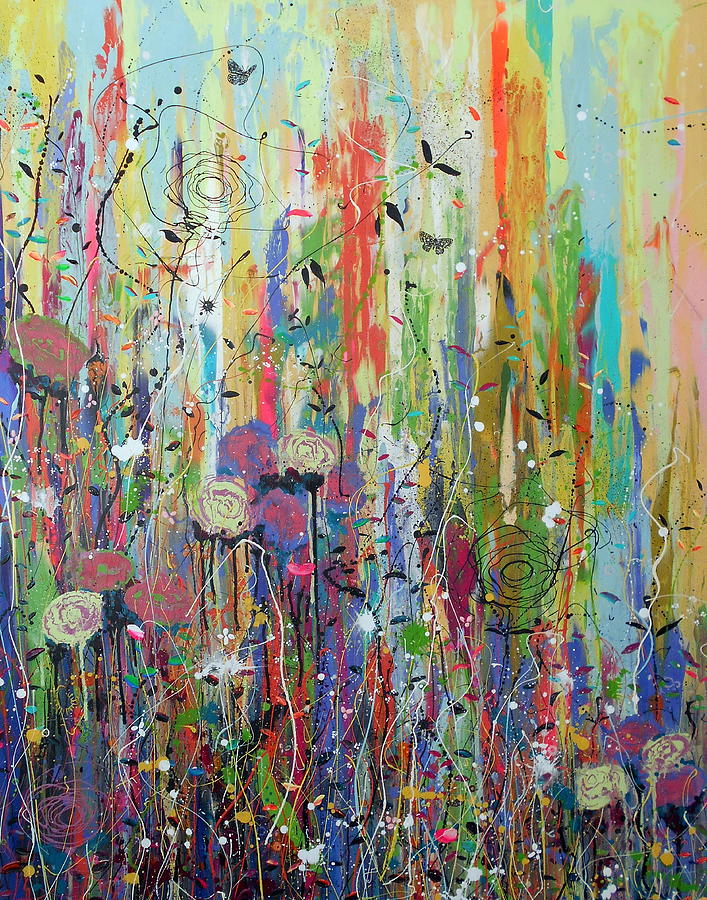 Botanica Detail #1 Painting by Angie Wright