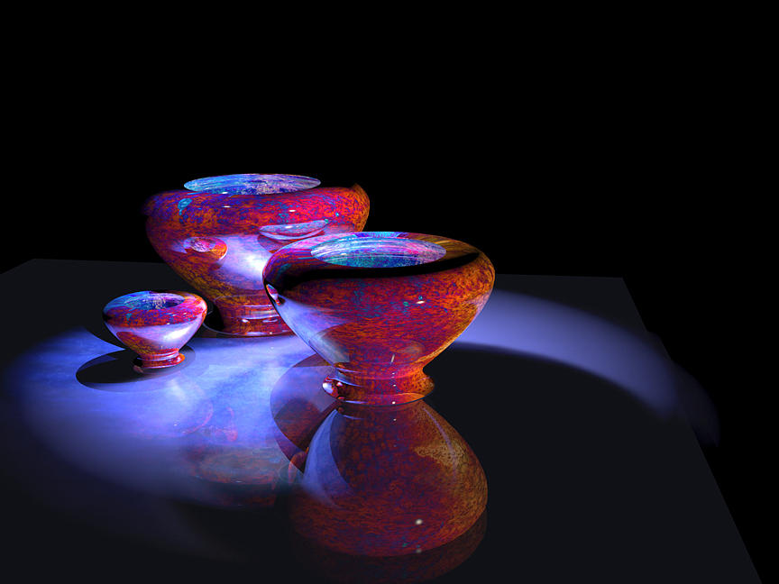 3 Bowls 1 Digital Art by Paul Gaj
