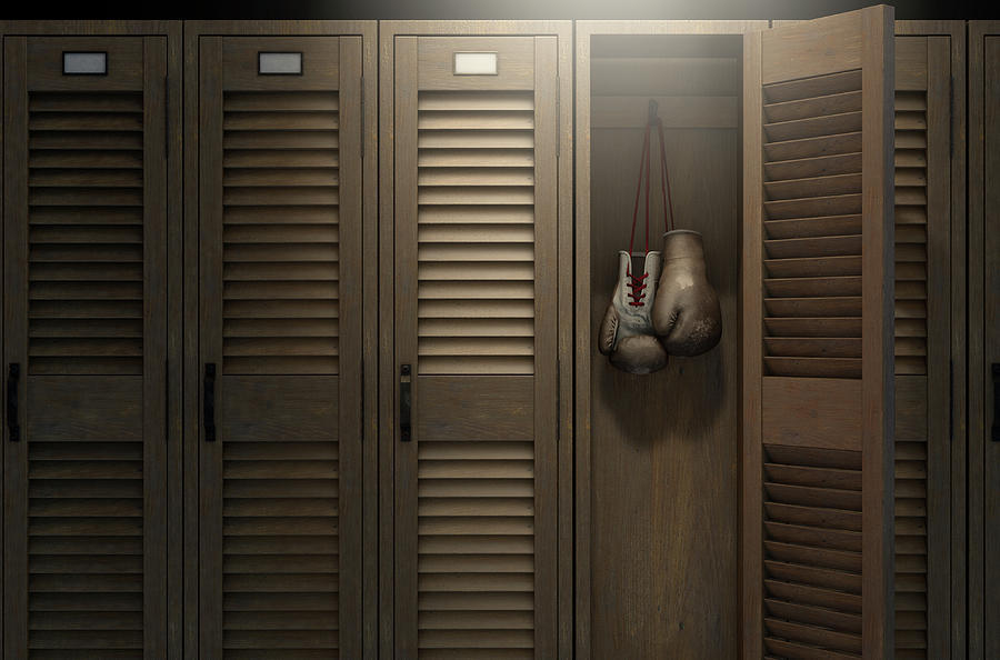 Locker Digital Art - Boxing Gloves In Vintage Locker 3 by Allan Swart Locker Digital Art - Boxing Gloves In Vintage Locker 3 by Allan Swart