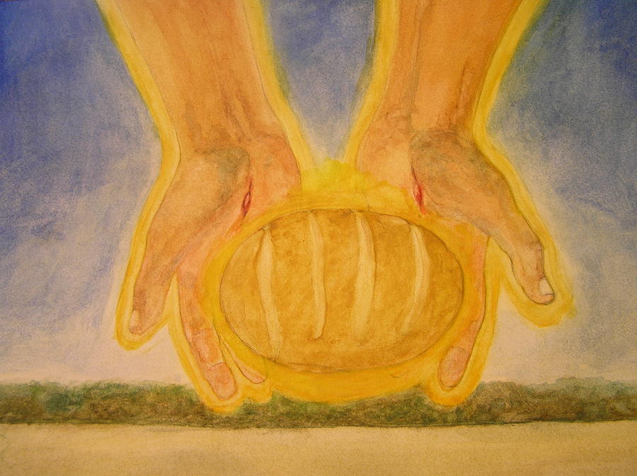 Loaf Of Bread Painting - Bread From Heaven #3 by Nigel Wynter