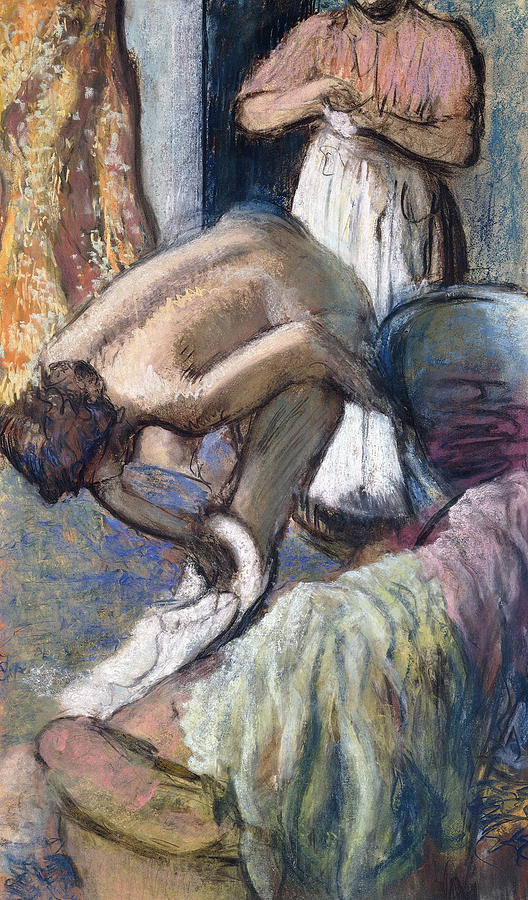 Edgar Degas Painting - Breakfast after the Bath by Edgar Degas
