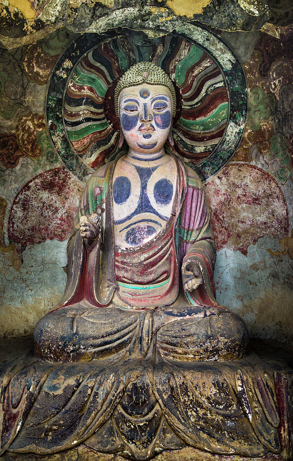Buddha Maijishan Grottoes Tianshui Gansu China #3 Photograph by Adam Rainoff