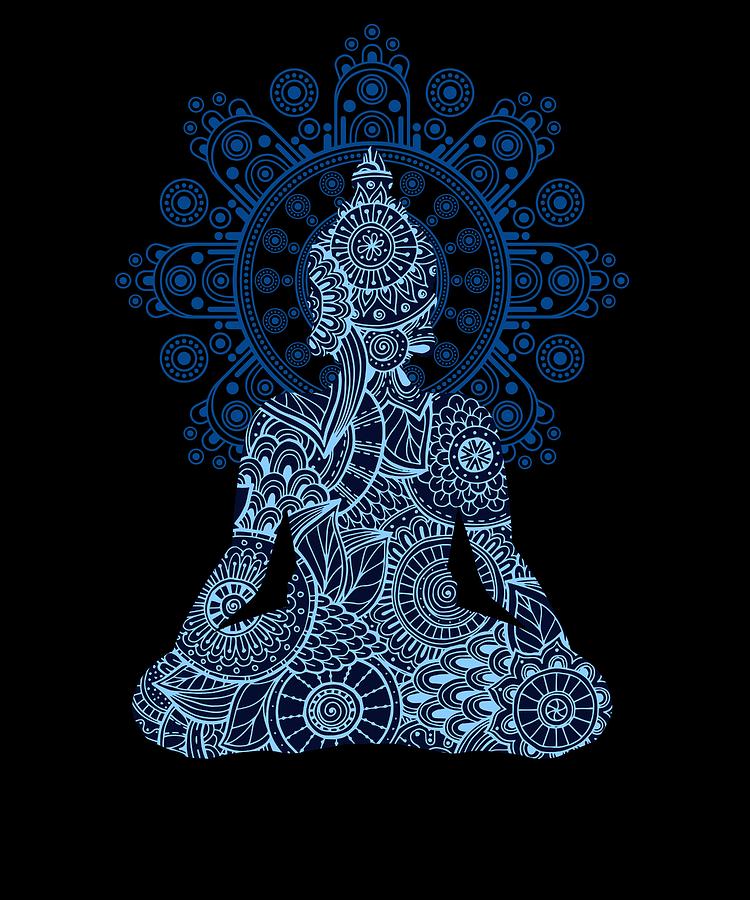 Buddha on Bohemian Mandala Spiritual Om New Age Buddhist Yoga Meditation #3  Digital Art by Neela Bell - Pixels
