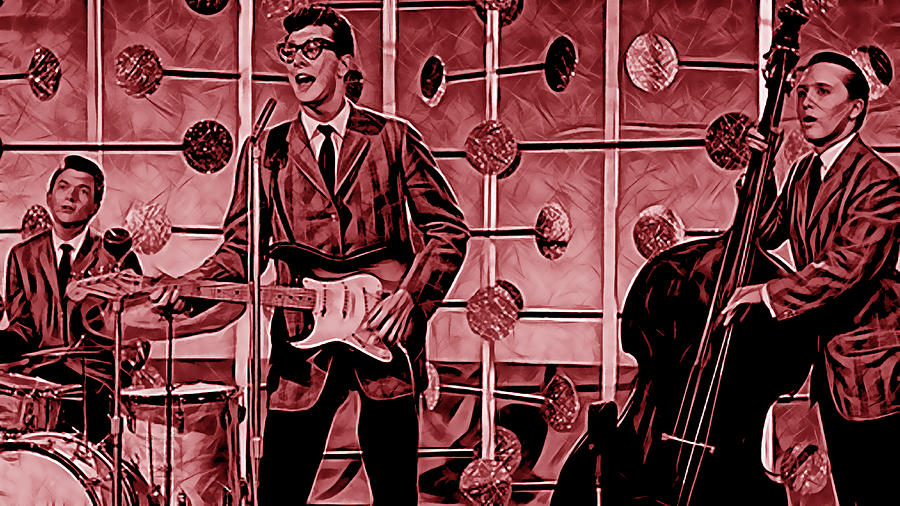 Buddy Holly Mixed Media - Buddy Holly and The Crickets #3 by Marvin Blaine