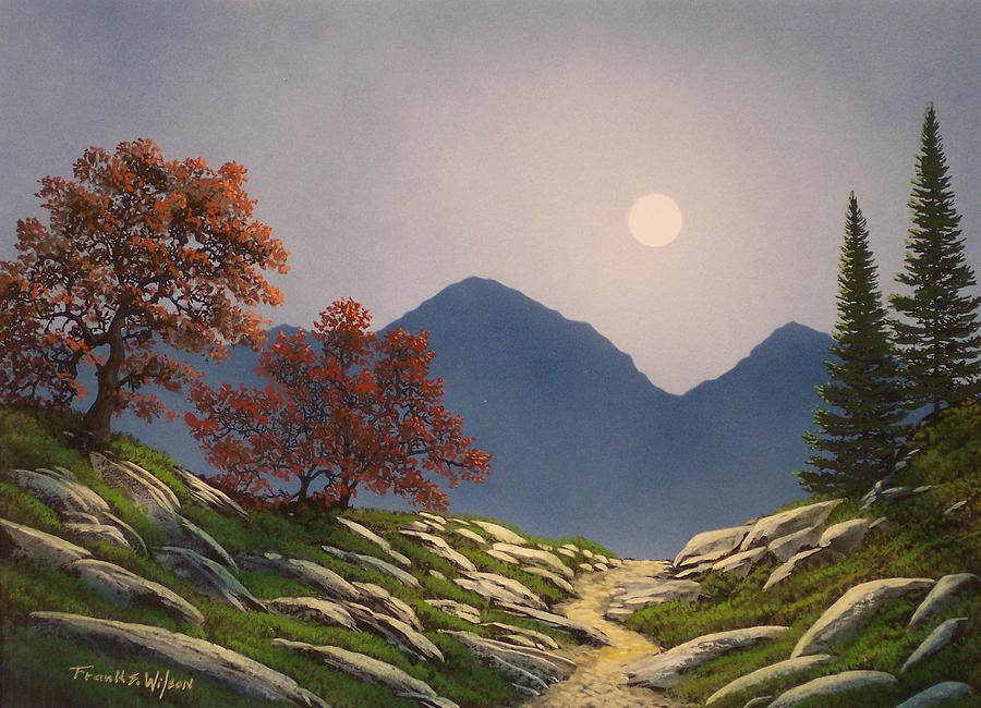 Mountain Painting - By The Light Of The Moon #3 by Frank Wilson