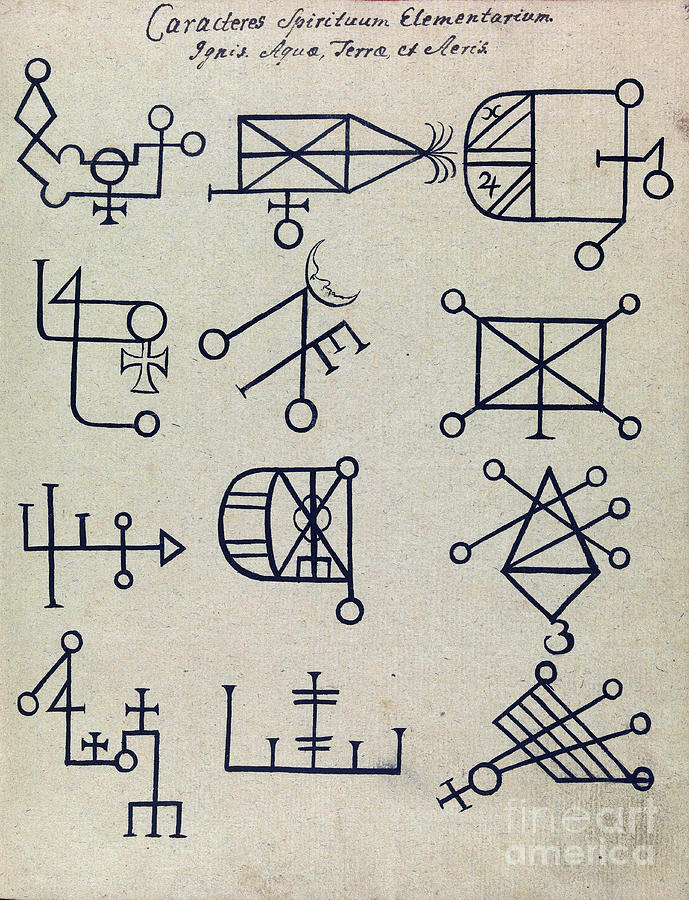 Cabbalistic Signs And Sigils, 18th #3 Photograph by Wellcome Images