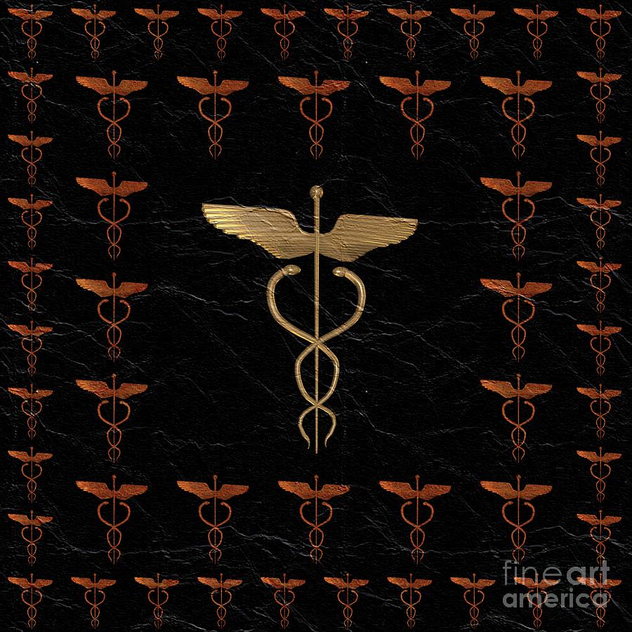 Caduceus - Symbols Of The Occult Painting by Esoterica Art Agency