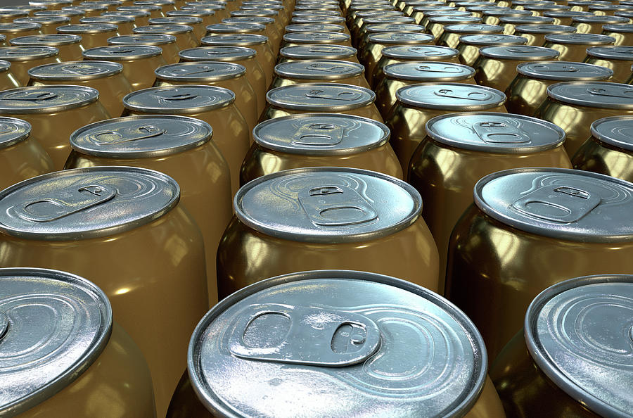 Beer Digital Art - Can Production Line #3 by Allan Swart