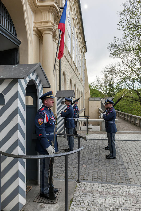Changing of the guards of Prague Castle. Prague, Czech Republic #3 Photograph by Michal Bednarek