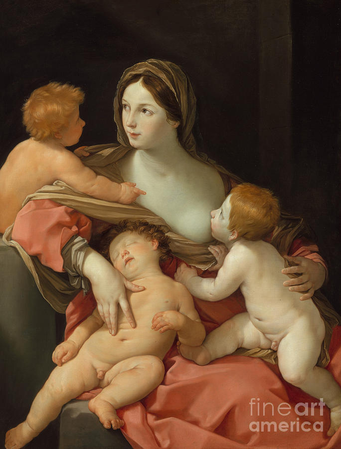 Nude Painting - Charity by Guido Reni