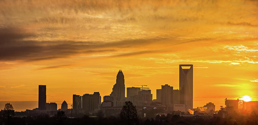 Charlotte north carolina early morning sunrise in spring #3 Photograph by Alex Grichenko