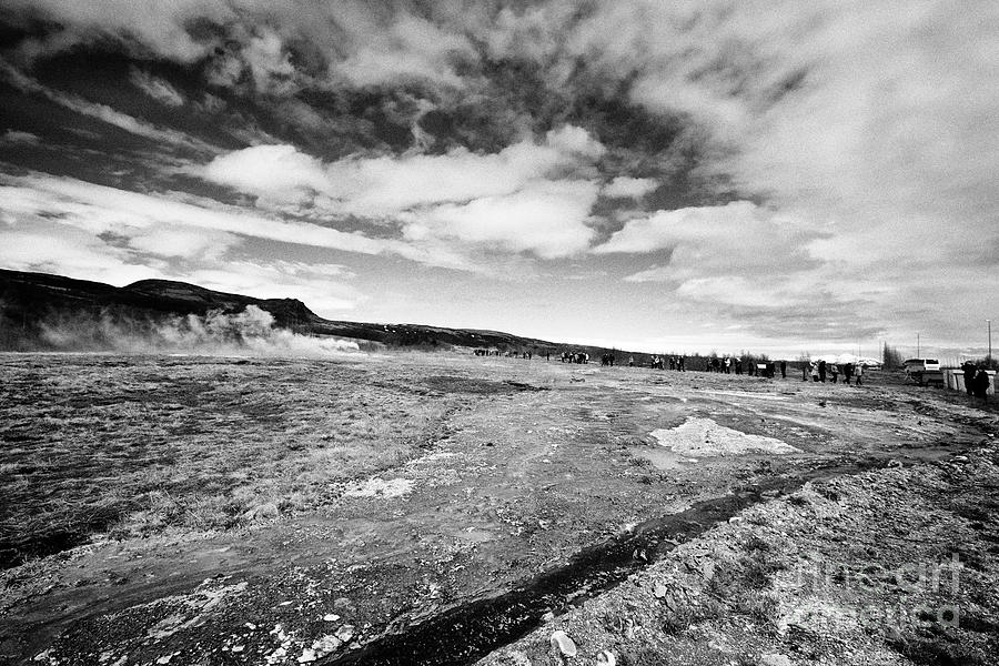 chemical and geological deposits caused by geyser water overflow geysir ...