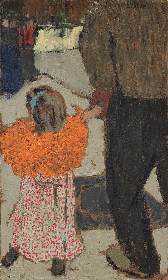 Child Wearing a Red Scarf #3 Painting by Edouard Vuillard