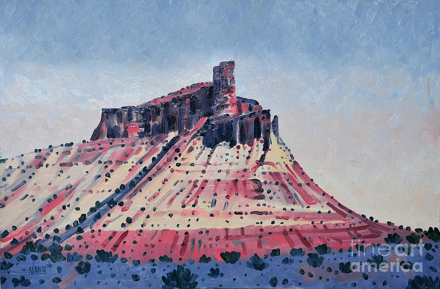 Chimney Rock Painting by Donald Maier
