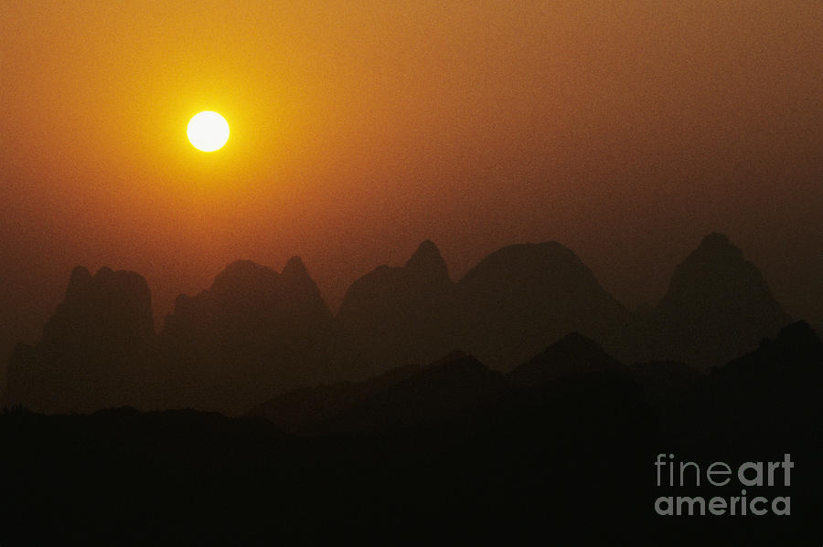 Sunset Photograph - China, Guilin #3 by Joe Carini - Printscapes