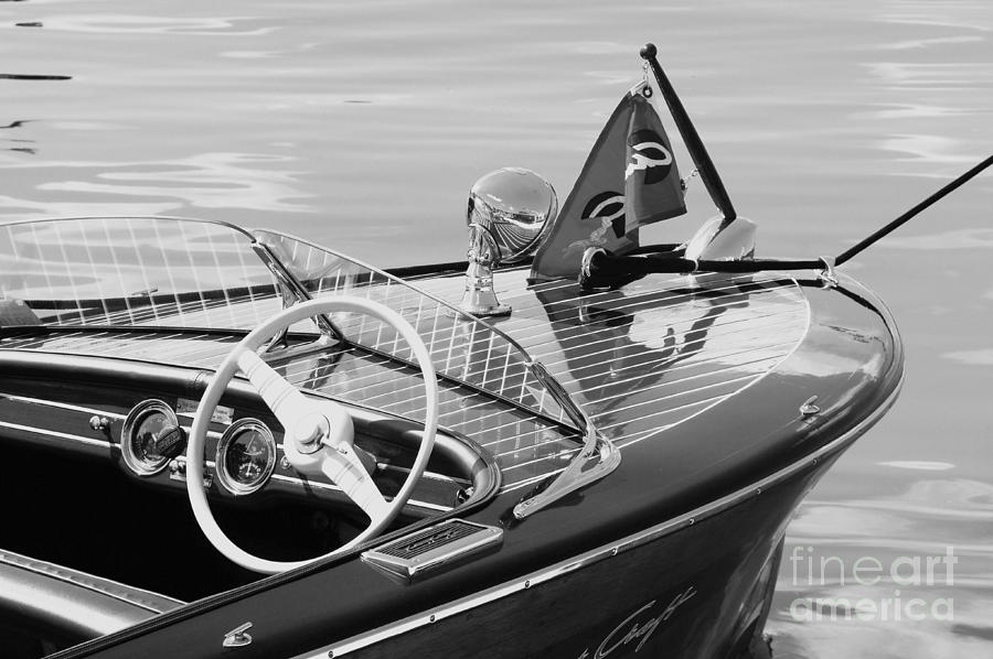 Boat Photograph - Chris Craft Deluxe by Neil Zimmerman