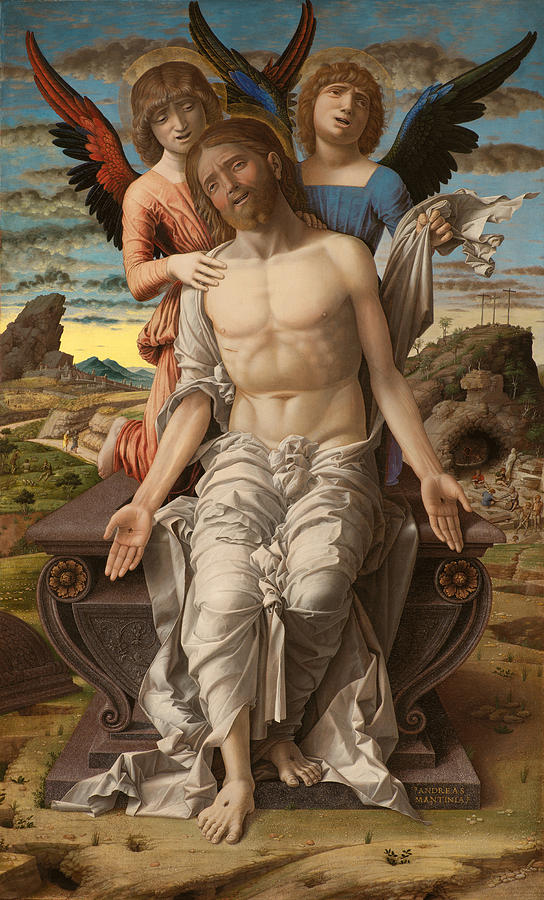 Andrea Mantegna Painting - Christ as the Suffering Redeemer #3 by Andrea Mantegna