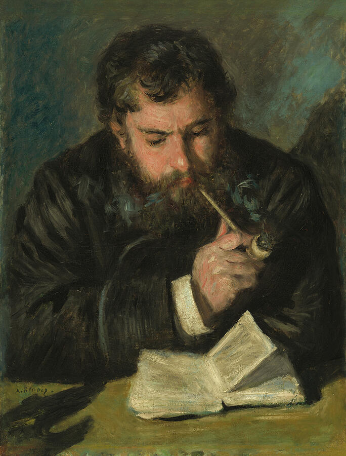Claude Monet, from 1875 Painting by Auguste Renoir