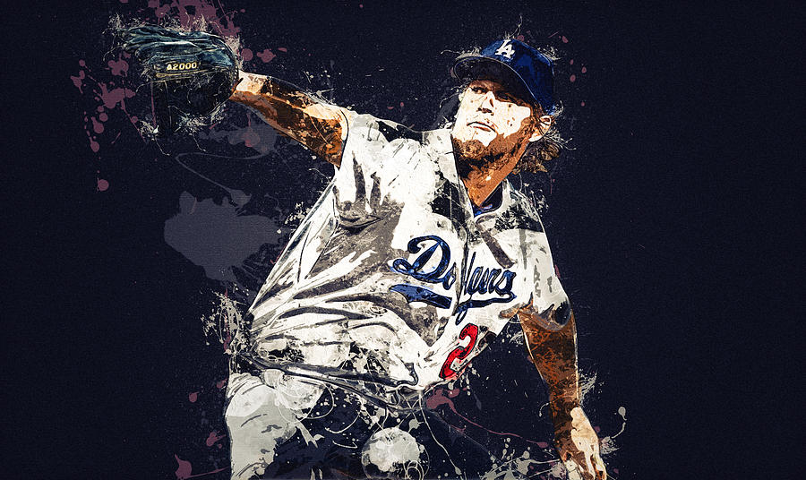 Clayton Kershaw Digital Art by Nadezhda Zhuravleva