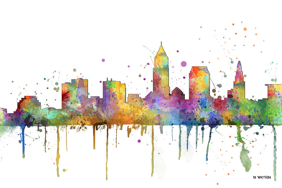 Cleveland Ohio Skyline  #3 Digital Art by Marlene Watson