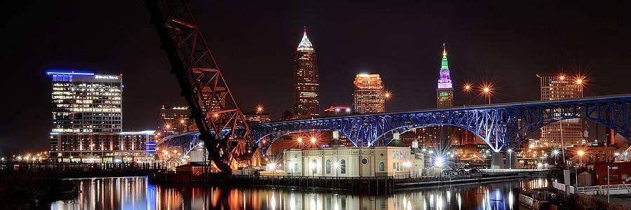 Cleveland over the Cuyahoga #4 Photograph by Frozen in Time Fine Art Photography