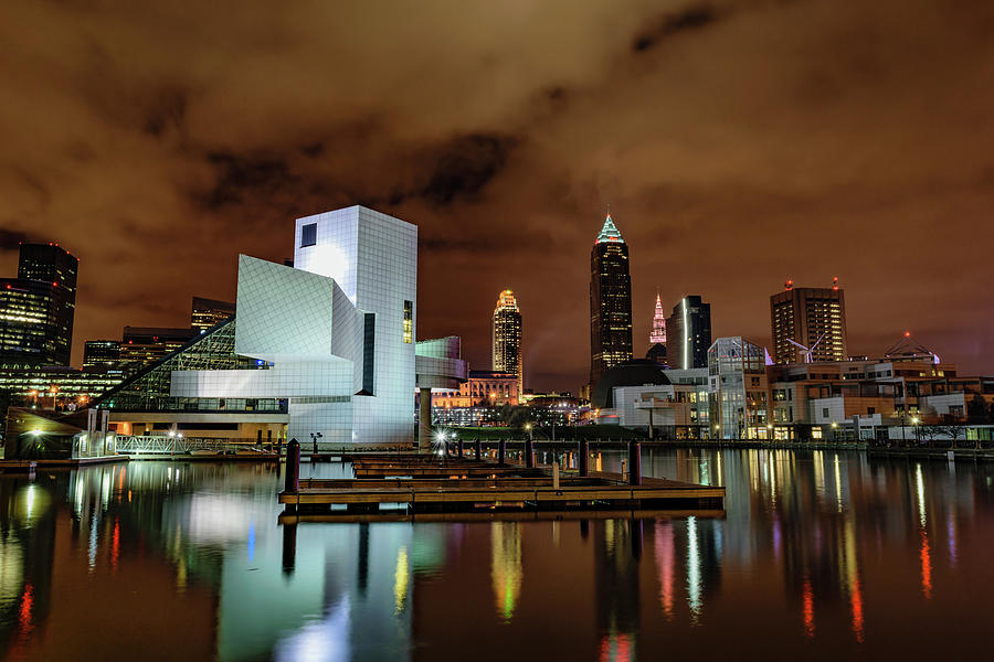 Cleveland Skyline At Night 3 Photograph By Cityscape Photography Pixels