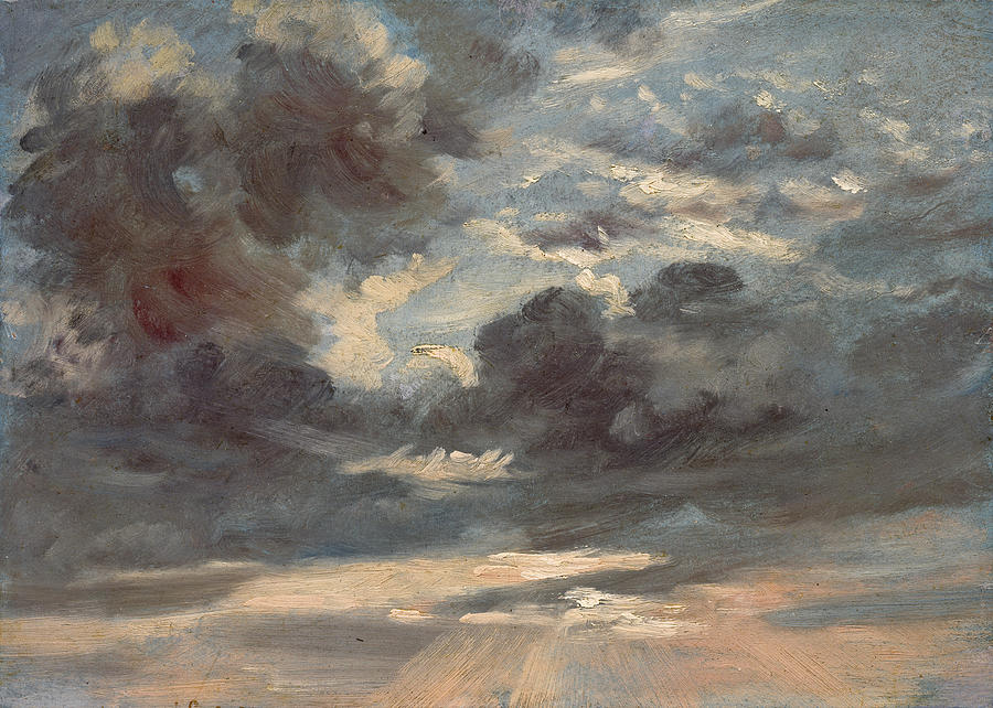 John Constable Painting - Cloud Study. Stormy Sunset #4 by John Constable