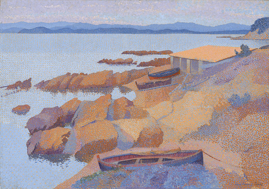 Coast near Antibes #3 Painting by Henri-Edmond Cross