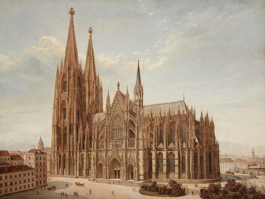 Cologne Cathedral #3 Painting by Josef Langl