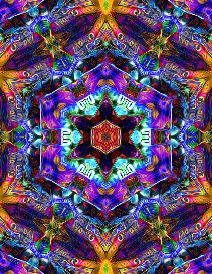 Colorful Concentric Abstract #3 Digital Art by Phil Perkins