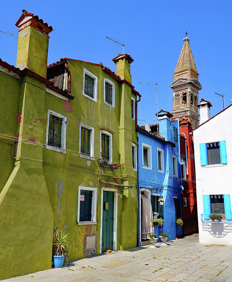 Colorful Houses On The Island Of Burano, Italy #3 Photograph by Rick Rosenshein