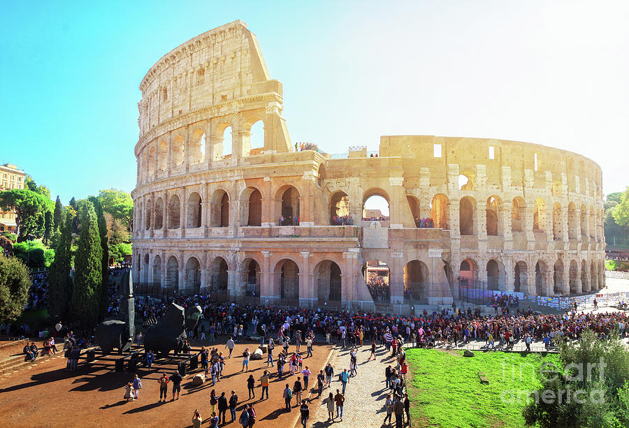 Colosseum and Crowd in Rome Photograph by Anastasy Yarmolovich