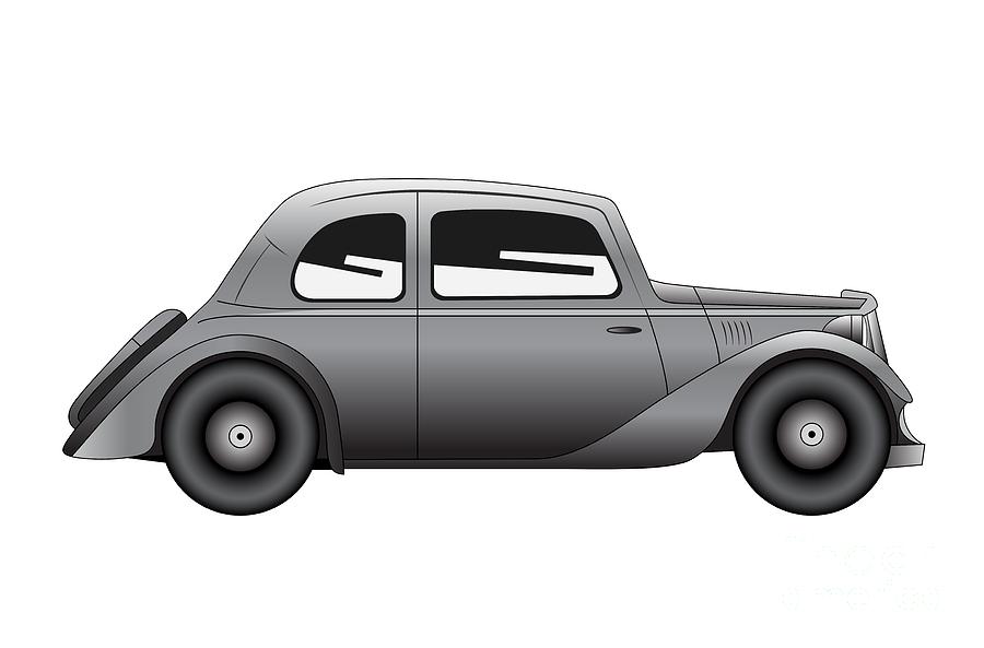 Coupe - vintage model of car #3 Digital Art by Michal Boubin