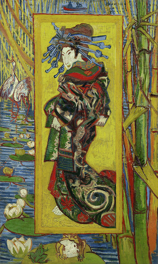 Courtesan after Eisen #3 Painting by Vincent van Gogh