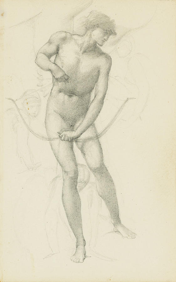 Cupids Hunting Fields #5 Drawing by Edward Burne-Jones