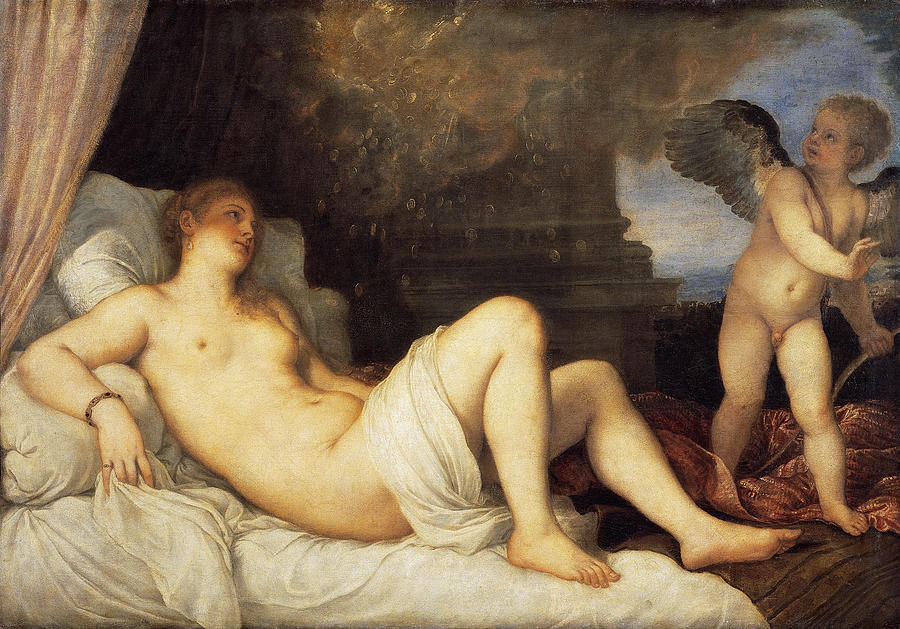 Greek Painting - Danae #3 by Titian