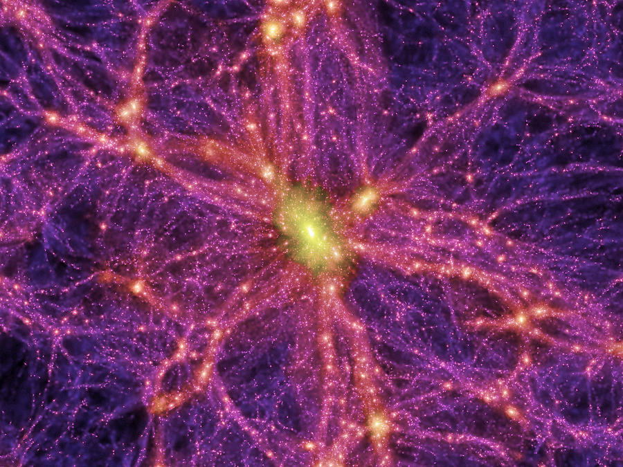 Space Photograph - Dark Matter Distribution #3 by Volker Springelmax Planck Institute For Astrophysics