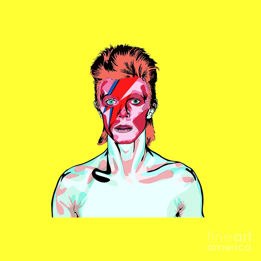 David Bowie Digital Art by Kelly Zadroka