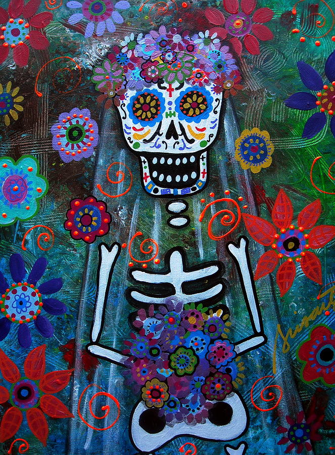 Day Of The Dead Bride #3 Painting by Pristine Cartera Turkus