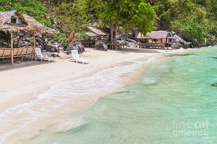 Delightful beach on remote Coron island #3 Photograph by Didier Marti