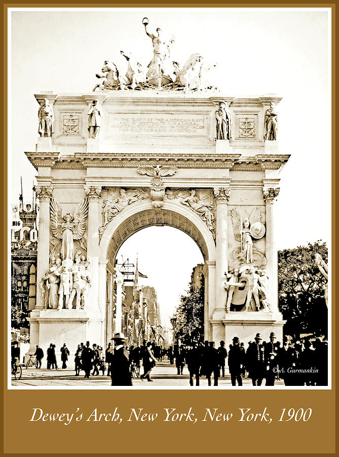 Deweys Arch, New York, 1900, Vintage Photograph #3 Photograph by A Macarthur Gurmankin