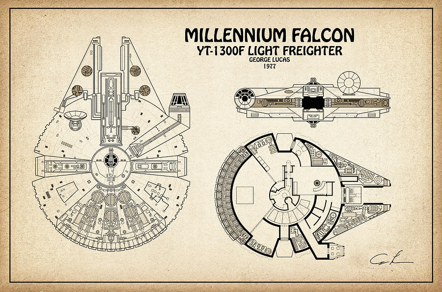 Star Wars 77 Millennium Falcon Retro Throw Pillow