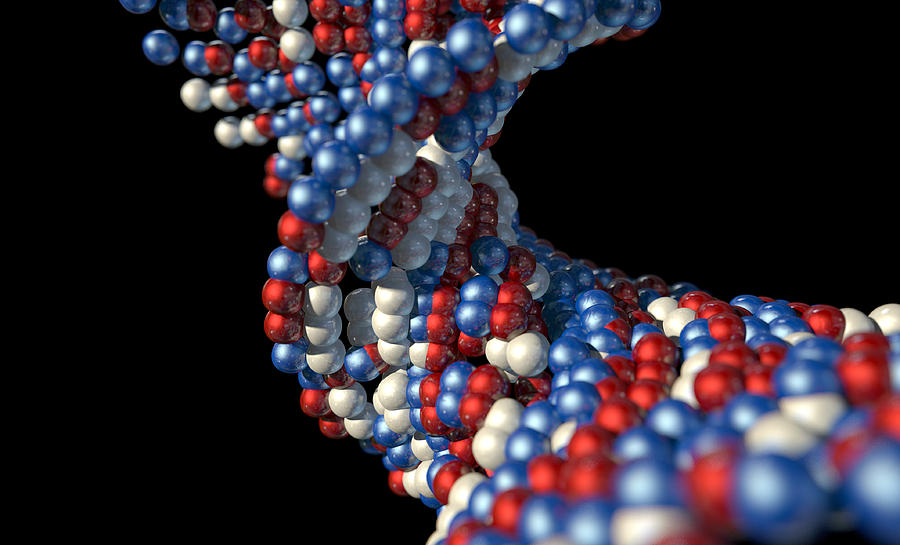 Ball Digital Art - DNA Atom Stem #3 by Allan Swart