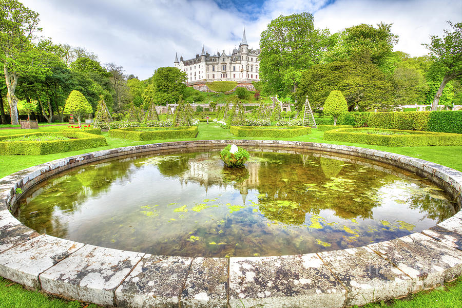 Dunrobin Castle reflected #3 Photograph by Benny Marty