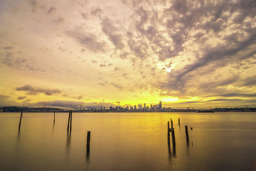 Early Morning Sunrise In Seattle Washington #3 Photograph by Alex Grichenko